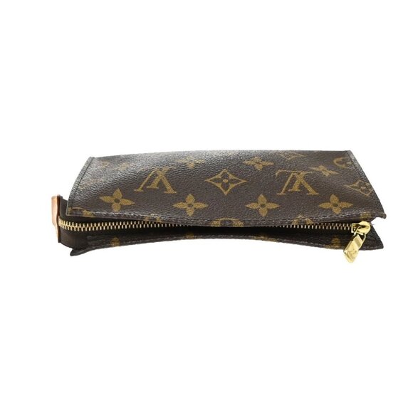 LOUIS VUITTON Logo BUCKET PM Pouch Bag Monogram Leather Brown France - Picture 6 of 13